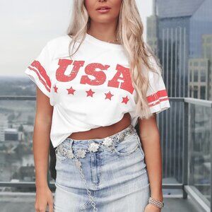 AMAZING LACE SHOW ME YOUR MUMU USA Airport Tee